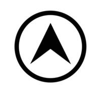 Navigation Arrow Pointing Up Icon Inside A Circle For Maps Or Directional Symbols vector