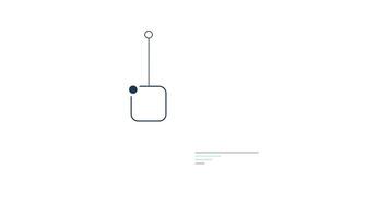 Animated infographic element - callout with rounded square and vertical line video