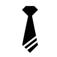 Stylish Black Tie Icon With Striped Design For Formal Attire Concepts vector