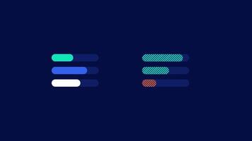 Bar chart animated elements - two groups of bars of values video
