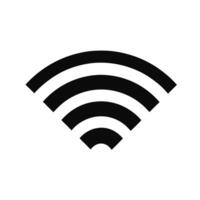 Simple Black And White Wifi Wireless Network Connection Symbol Graphic vector