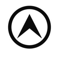 Black Arrow Pointing Up Within Circle A Minimalist Illustration vector