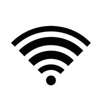 Black And White Wifi Signal Graphic Internet Connection Symbol Design vector