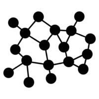 Black Network Illustration With Connected Dots And Lines On White Background vector