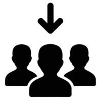 Recruitment Team Icon With Arrow For Hiring Process And Candidate Selection vector
