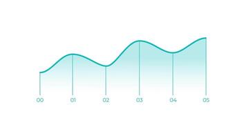 Animated element for business infographics - simple line chart video