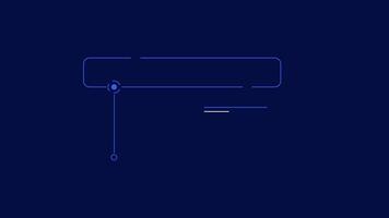 Infographic element - animated rectangular callout box with line below video