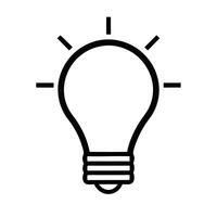Simple Light Bulb Icon Idea Generation Creativity Innovation Symbol Design vector
