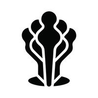 Abstract Black Silhouette Symbolizing Unity Collaboration And Group Dynamic Isolated On White vector