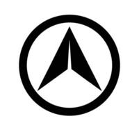 Abstract Circle With Upward Arrow Design Concept On White Background vector
