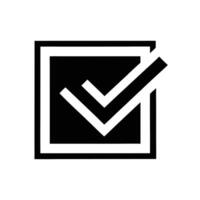 Black And White Check Mark Graphic For Approval Or Positive Confirmation Symbol vector
