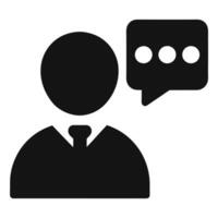Communication Icon Illustration Of A Person With A Thought Bubble Graphic vector