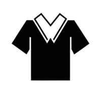 Black Graphic Tshirt Icon Isolated On White Background Apparel Symbol vector