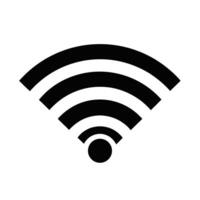 Black Wireless Internet Connection Signal Wifi Icon Symbol Illustration vector