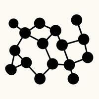 Molecule Structure Illustration Interconnected Circles Representing Science And Technology Concept vector