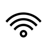 Black Silhouette Wifi Icon Wireless Network Signal Connection Symbol On White vector