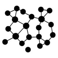 Black And White Network Connection With Connected Dots Illustration Graphic Design vector