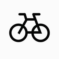Simple Black Bicycle Icon On White Background For Transportation Projects vector