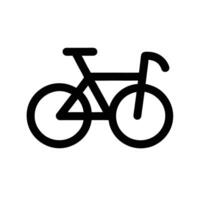 Simple Black Bicycle Icon Illustration On White Background Minimal Design vector