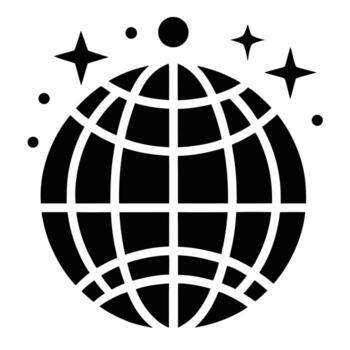 Global Network With Stars Illustration For Technology And Connection Design vector