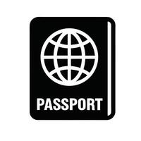 Passport Icon With Globe Design International Travel Document Graphic Element vector
