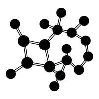 Abstract Molecular Structure In Black And White Scientific Representation vector