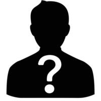 Anonymous Person Silhouette With Question Mark Mystery And Uncertainty Concept vector