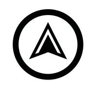 Arrow Inside A Circle Simple Navigation Symbol Illustration Design vector