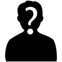 Unknown Person Silhouette With Question Mark Identity Uncertainty And Anonymity Concept vector