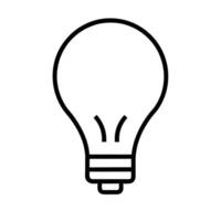 Light Bulb Icon Line Art Symbol Of Innovation And Creativity Concept Idea vector