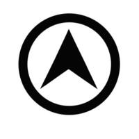 Black Arrow Pointing Up Inside Circle Simple Icon Isolated vector