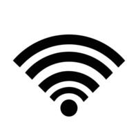 Black And White Wifi Signal Graphic Isolated On A White Background vector