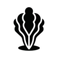 Abstract Black Silhouette Plant Icon Minimalist Design Element Modern Graphic Style vector