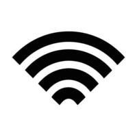Isolated Black Wifi Wireless Internet Network Icon On White Background vector