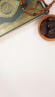 Muslim decoration for Eid al-Fitr and Ramadan isolated on light background photo