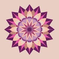 Abstract Floral Pattern In Purple Tones vector