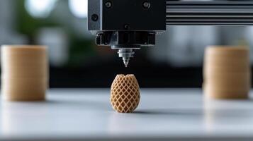 3D printer creating a lattice structure object photo