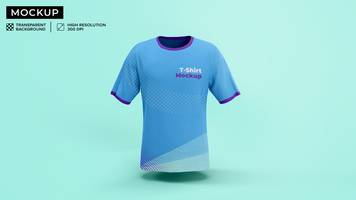 Front t-shirt mockup floating in the background psd