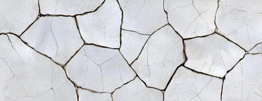 Cracked white surface texture background. photo