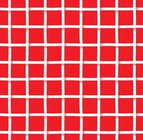 White Line Gingham Seamless Pattern, Red Background, Christmas Concept vector