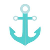 A blue anchor with a white background vector