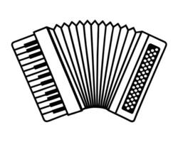 Silhouette accordion icon on a white background vector