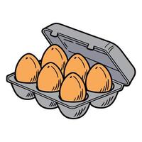 Eggs in a box illustration vector