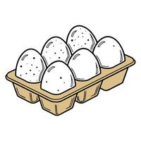 Eggs in a tray illustration vector