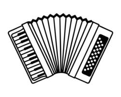 an accordion icon on a white background vector