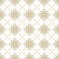 seamless pattern with geometric floral design. Background with stylized flower or snowflake for textile, linen, shirts vector