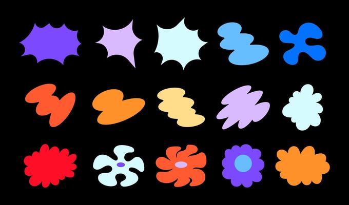 Colorful Abstract Shapes in Graphic Design