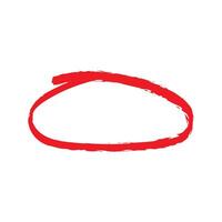 Hand drawn circle shape with crayon texture. circle note mark vector