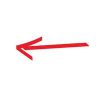 Hand drawn arrow symbol. Red guide sign for design elements vector