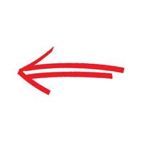 Arrow symbol with crayon or charcoal texture. red arrow hand drawn sketch vector